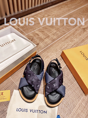 LV couple with thick bottom slippers 35-45-77b57903